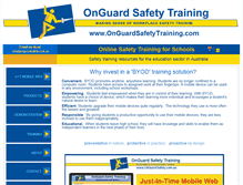 Tablet Screenshot of onguardsafetytraining.com